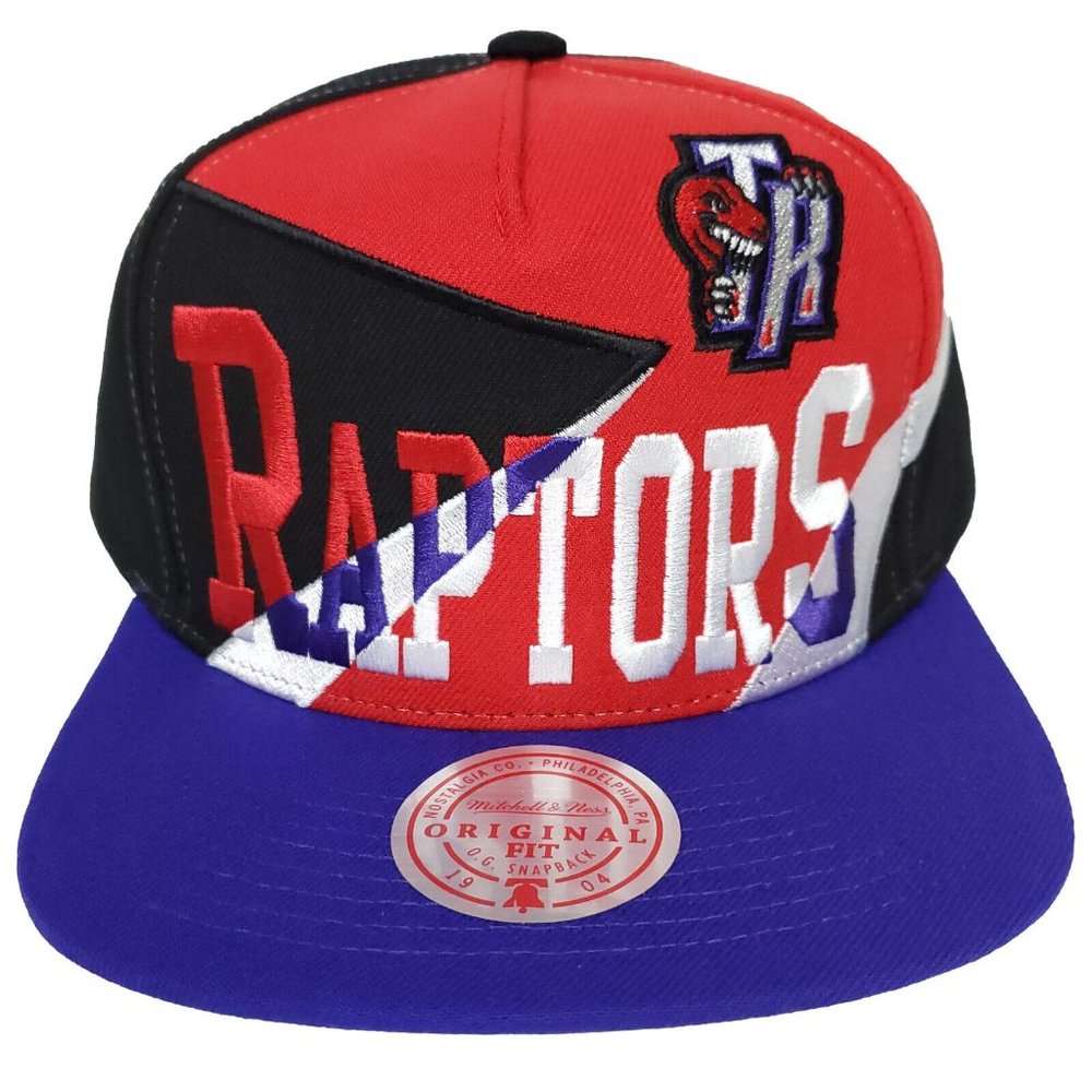 Toronto Raptors Mitchell & Ness NBA Snapback Hat Red Purple Black White Cap NWT‎